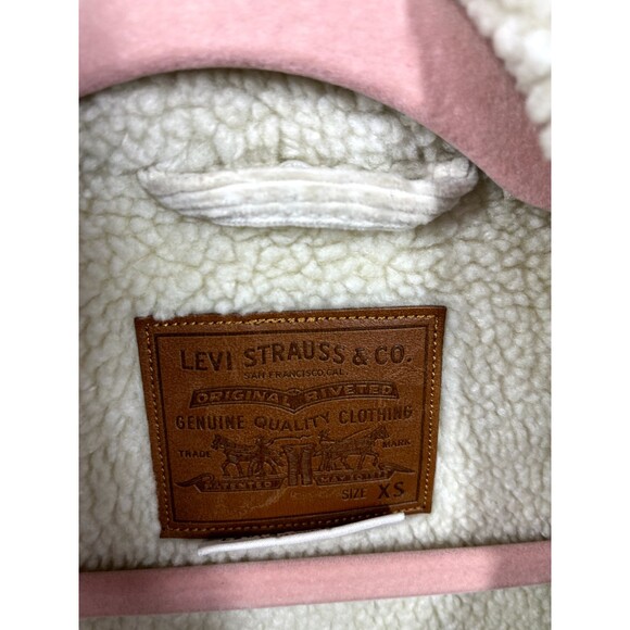 LEVI'S EX BOYFRIEND SHEPRA LINED CORDUROY WOMENS JACKET SIZE XS - Picture 4 of 4